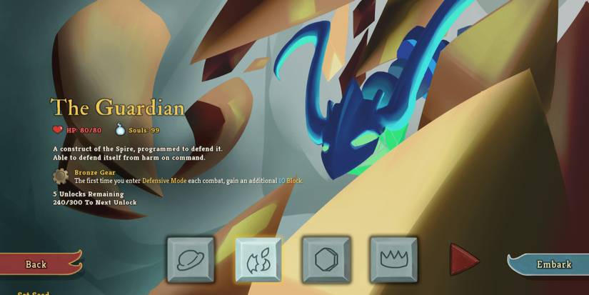 The Guardian Class starting screen