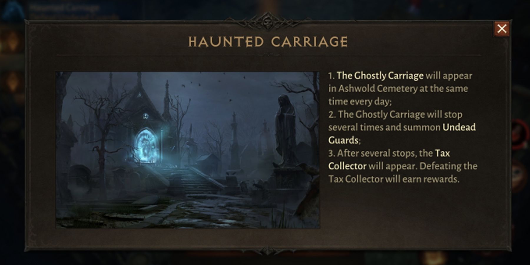 The Haunted Carriage Event Indicator