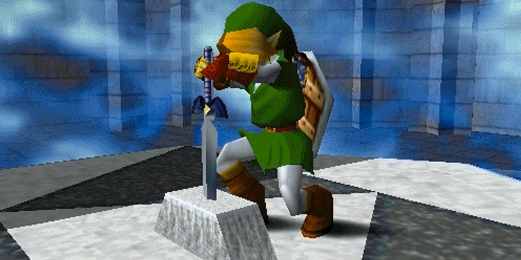 Link pulling the master sword