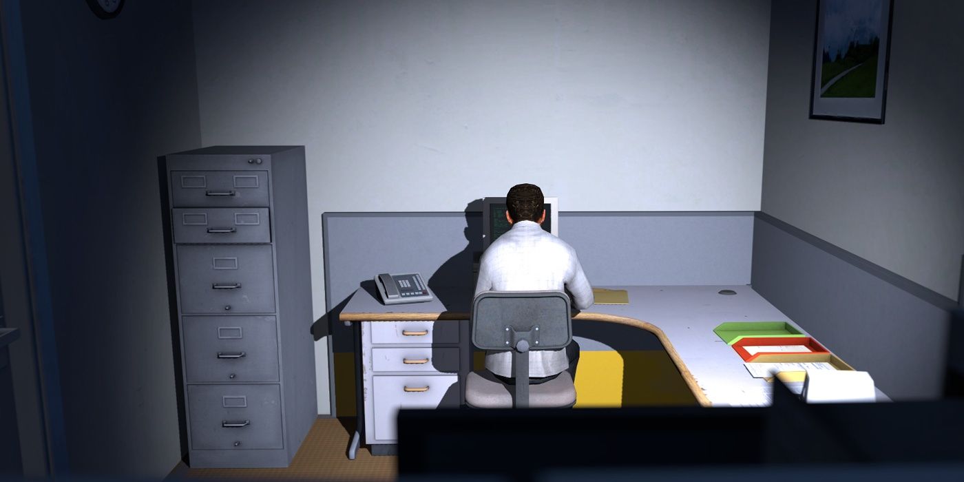 The Stanley Parable Stanley Seated At Desk