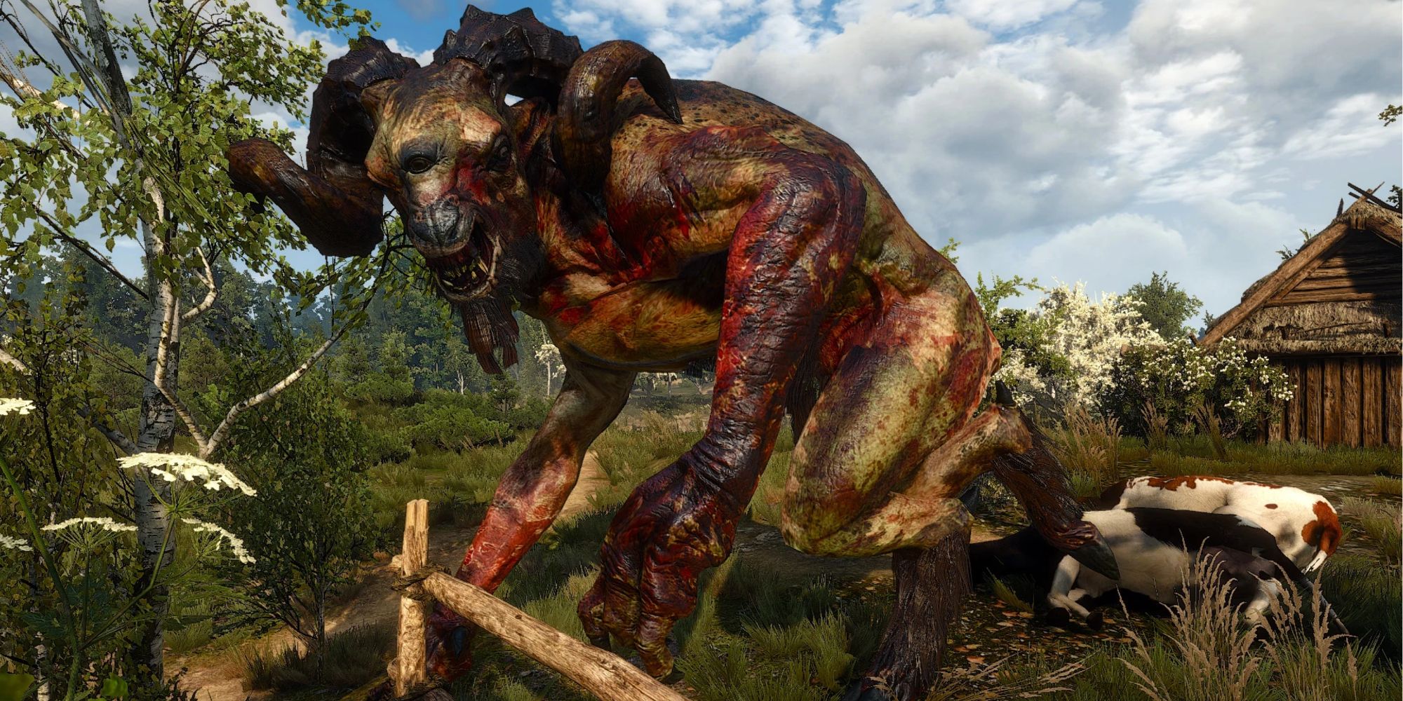The Witcher 3 Bovine Defence Force would appear when players farmed too many cows
