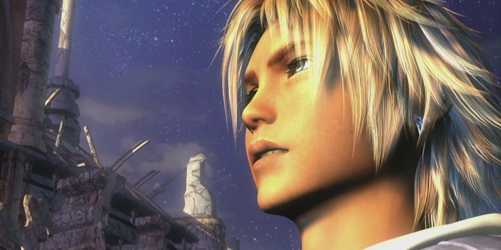 Tidus gazing at Sin outside the Zanarkand Ruins in Final Fantasy 10