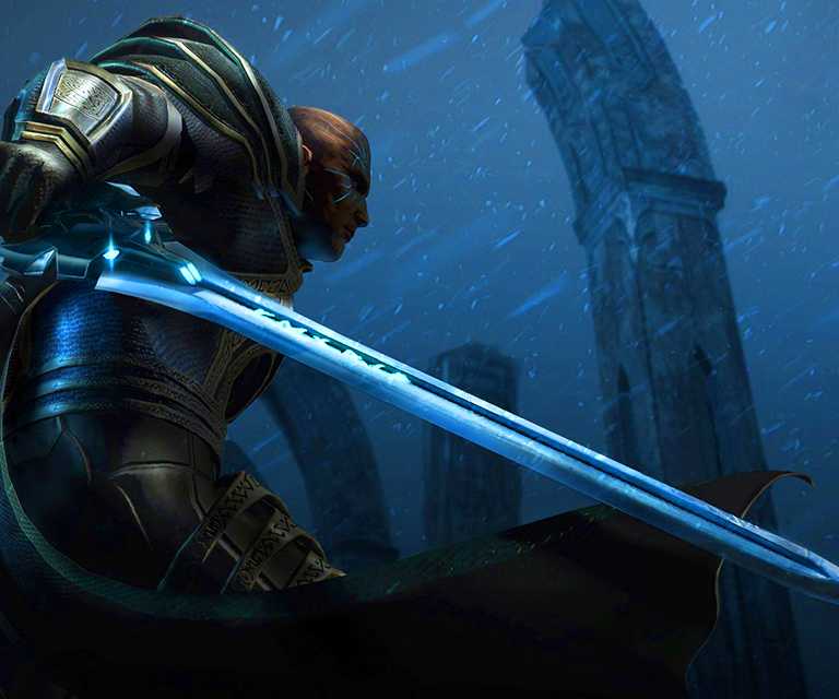 Protagonist Brandishing a sword
