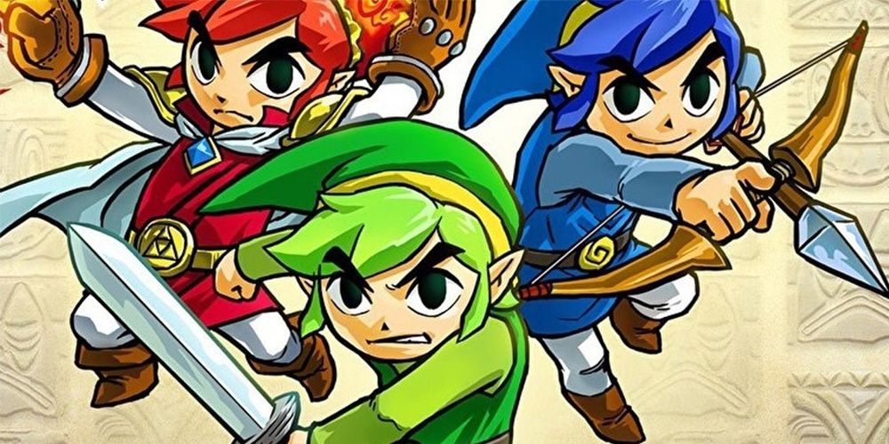 Legend of Zelda Triforce Heroes Red Green and Blue Link
