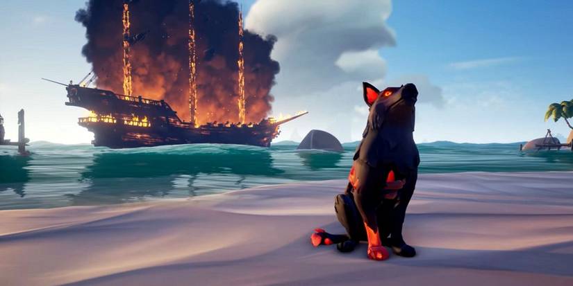 Ashen Curse Alsatian Collector's Pet In Sea Of Thieves 