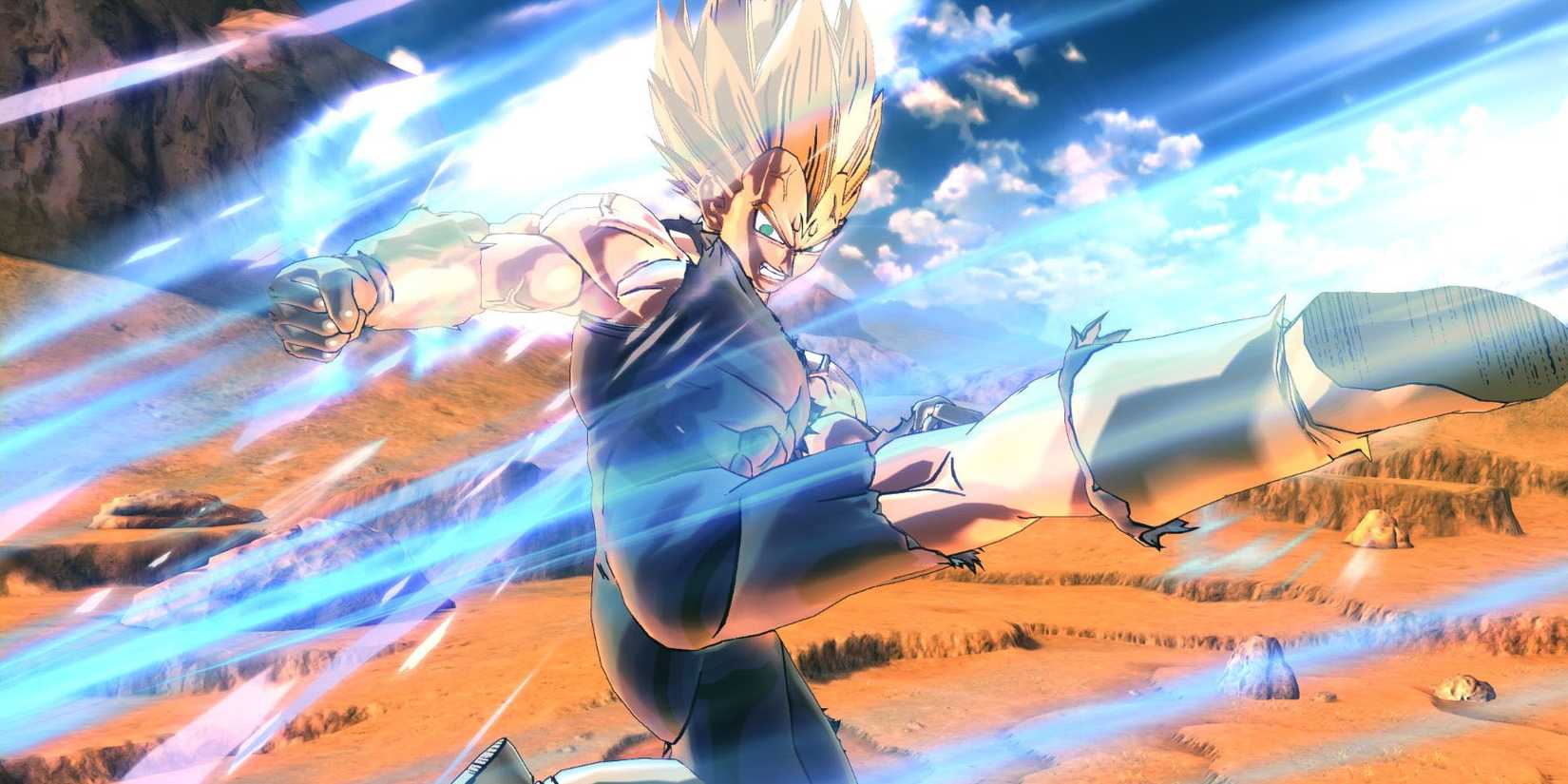 Vegeta attacking in melee