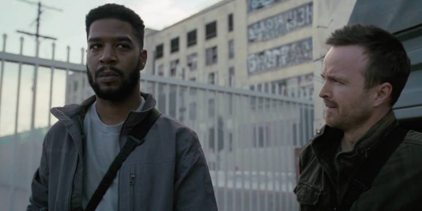 Francis and Caleb standing together in season 3 of Westworld