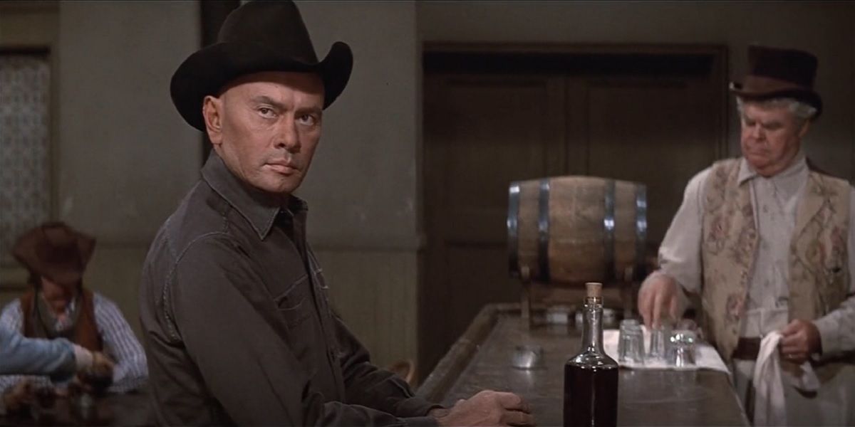 Yul Brynner Gunslinger at the bar in Westworld movie