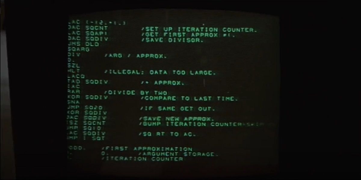 Computer in Westworld movie