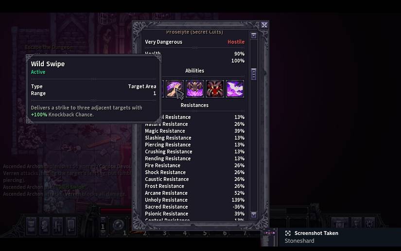 Information on Wild Swipe which has a range of 1.