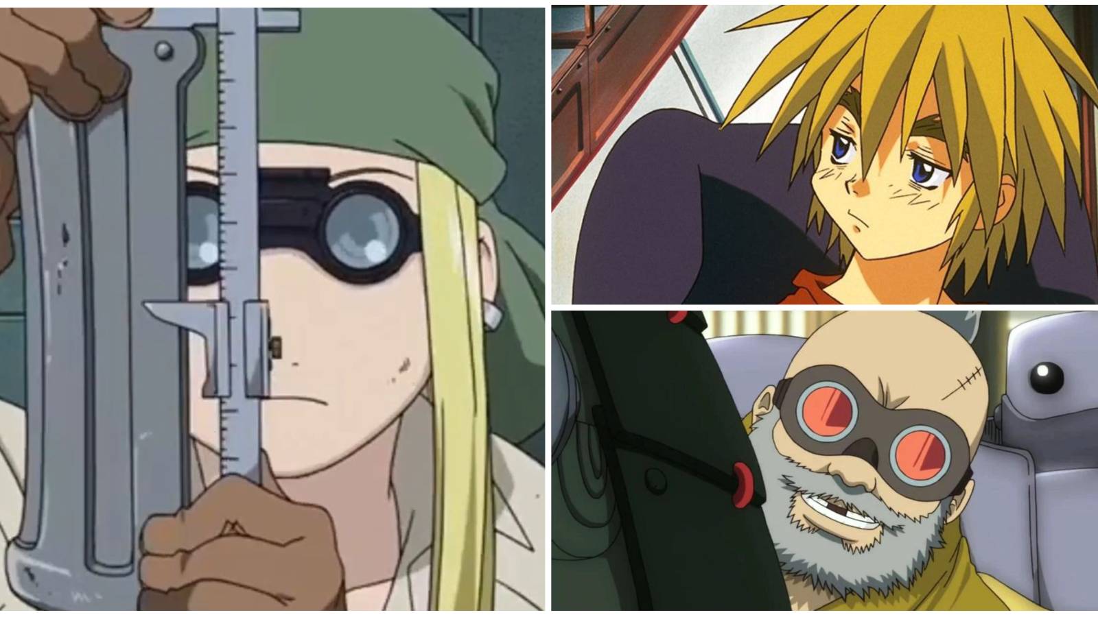 Winry Rockbell Fullmetal Alchemist Brotherhood Jim Hawking Outlaw Star Hiraga Gengai Gintama