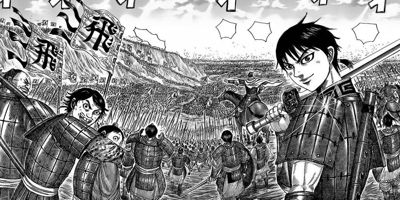 Xin and other soldiers celebrating in Kingdom