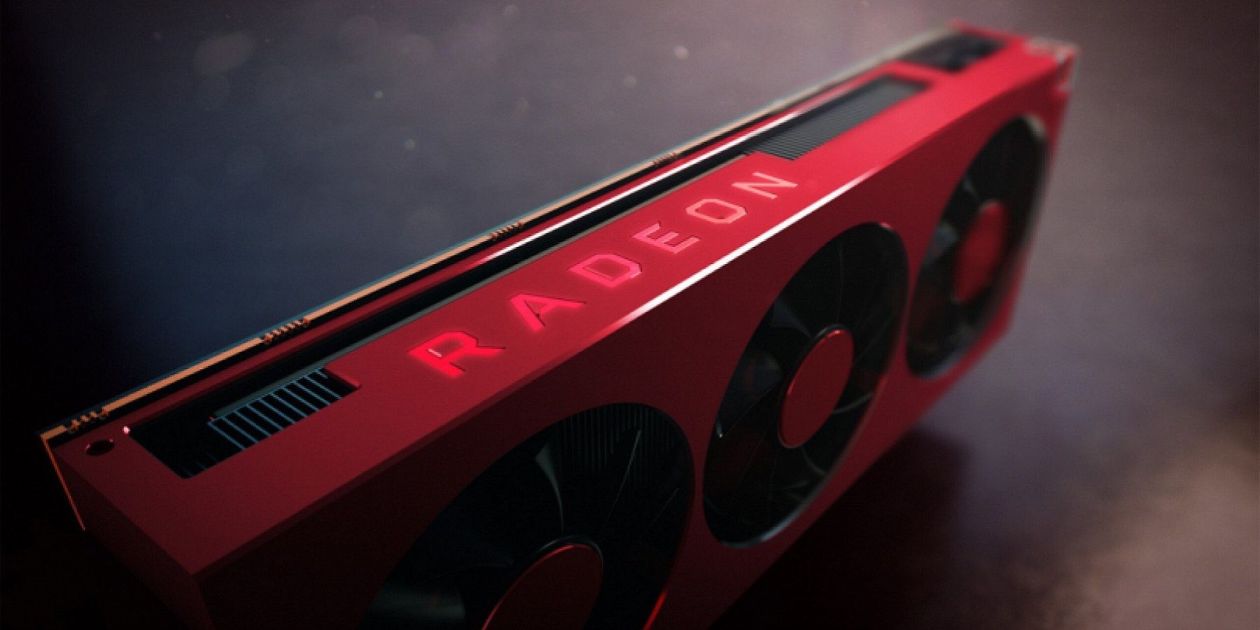 Image of a red AMD Radeon graphics card.