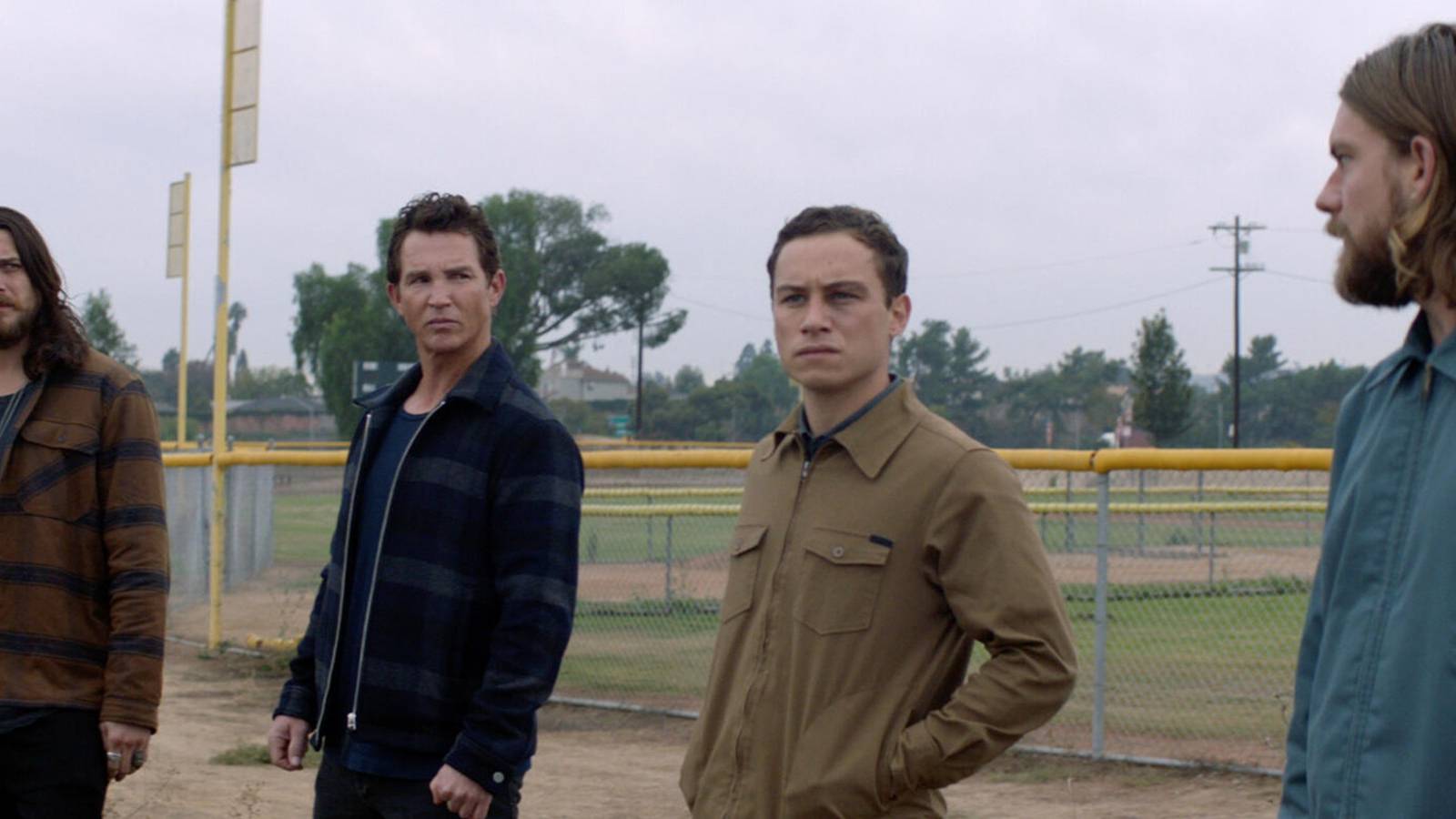 Craig (Ben Robson), Pope (Shawn Hatosy), J (Finn Cole), Deran (Jake Weary) in Animal Kingdom