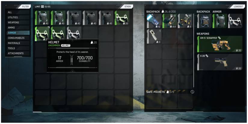 The Cycle Frontier inventory showing armor of various rarities