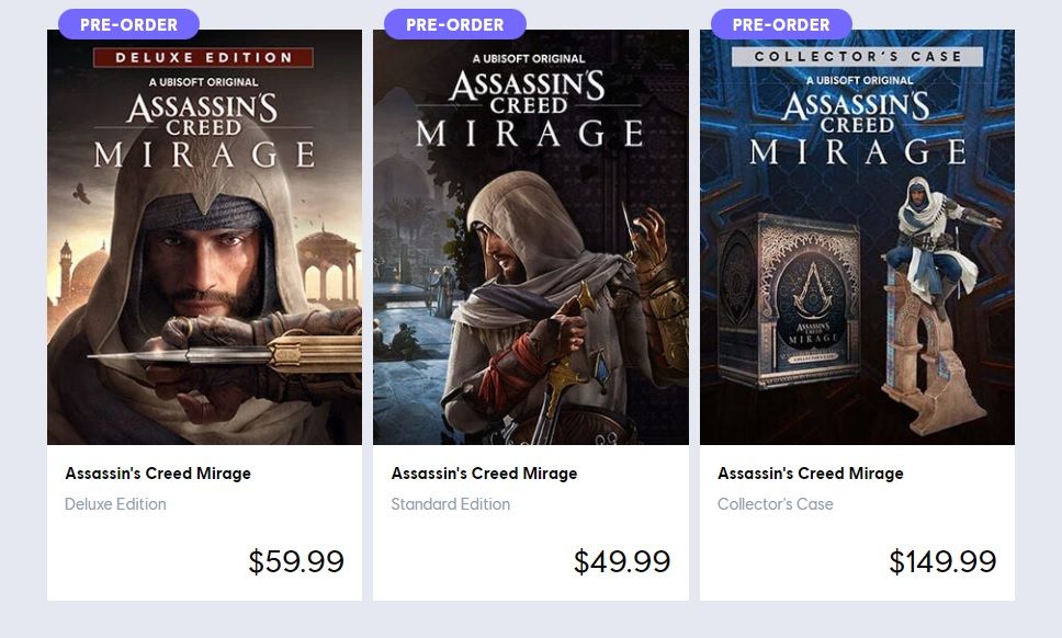 Assassins Creed Mirage цена предзаказа