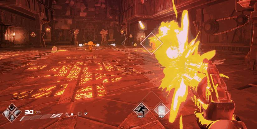 bpm player shooting at an emeny with the revolver 