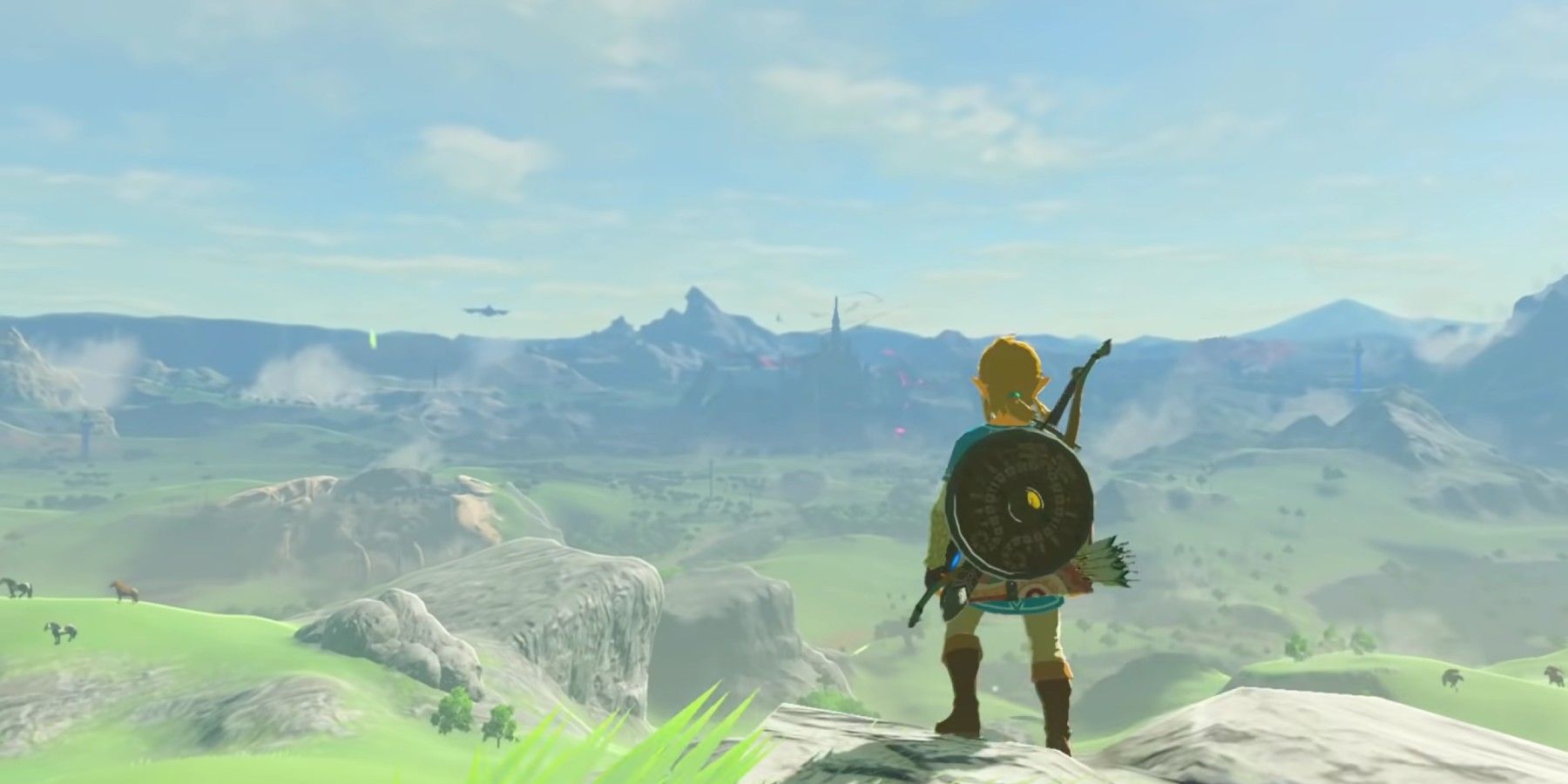 breath of the wild link landscape hyrule