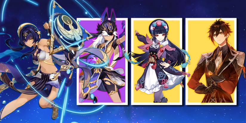 candace, cyno, yunjin, and zhongli in genshn impact