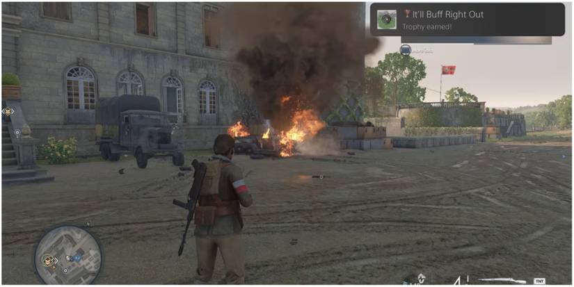 Sniper Elite 5 car destruction for it'll buff right out trophy / achievement