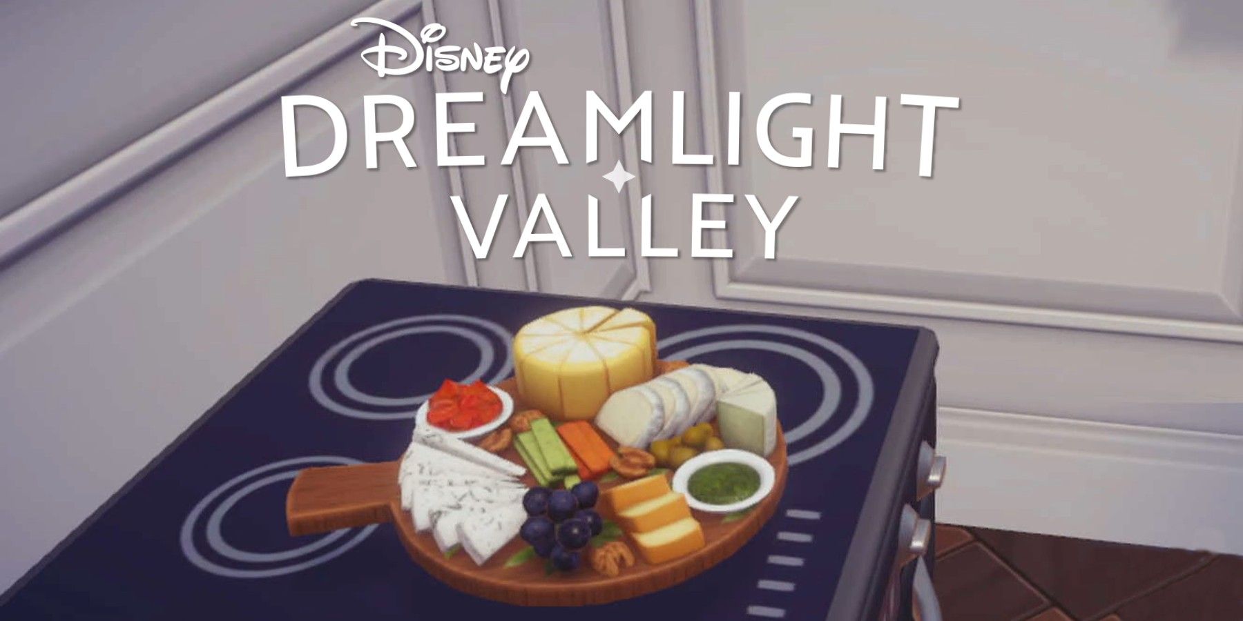 cheese platter and logo disney dreamlight