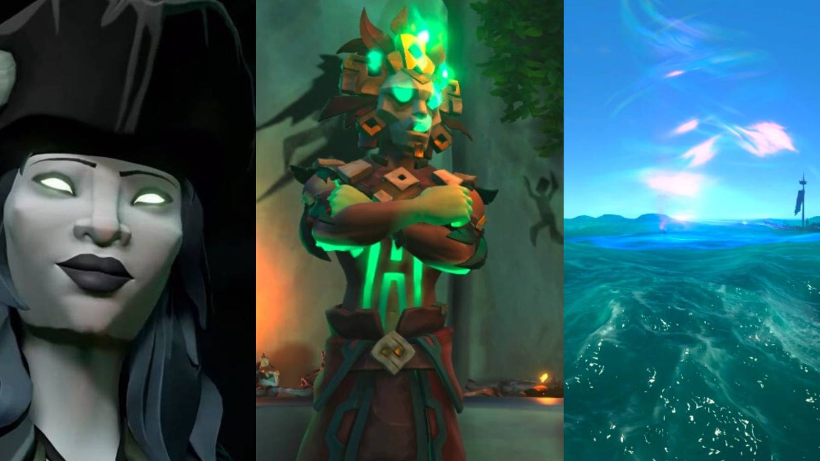 Belle, An Ancient Priest, And A Siren Shrine In The Siren's Prize Adventure In Sea Of Thieves