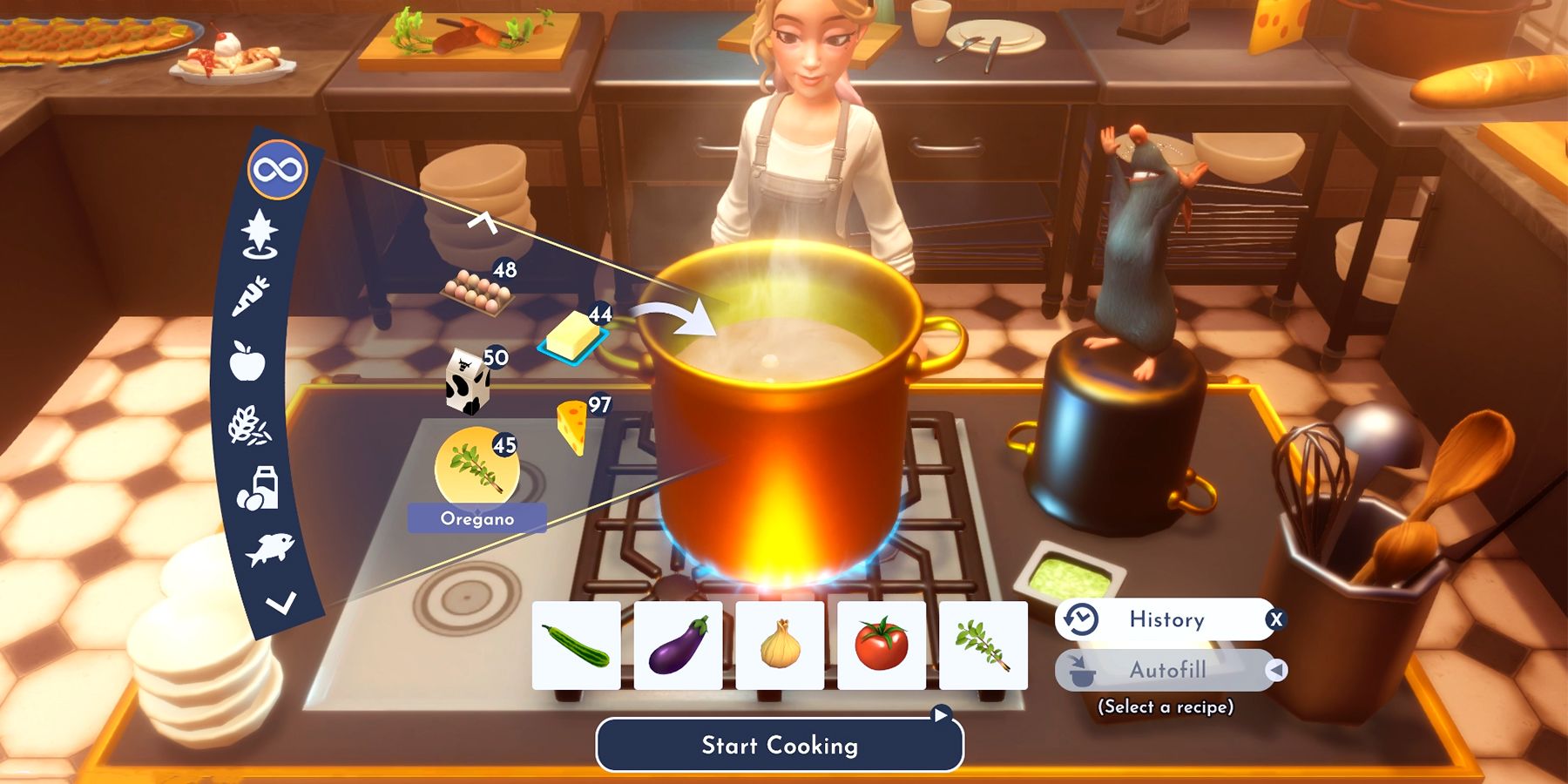 cooking ratatouille in disney dreamlight valley