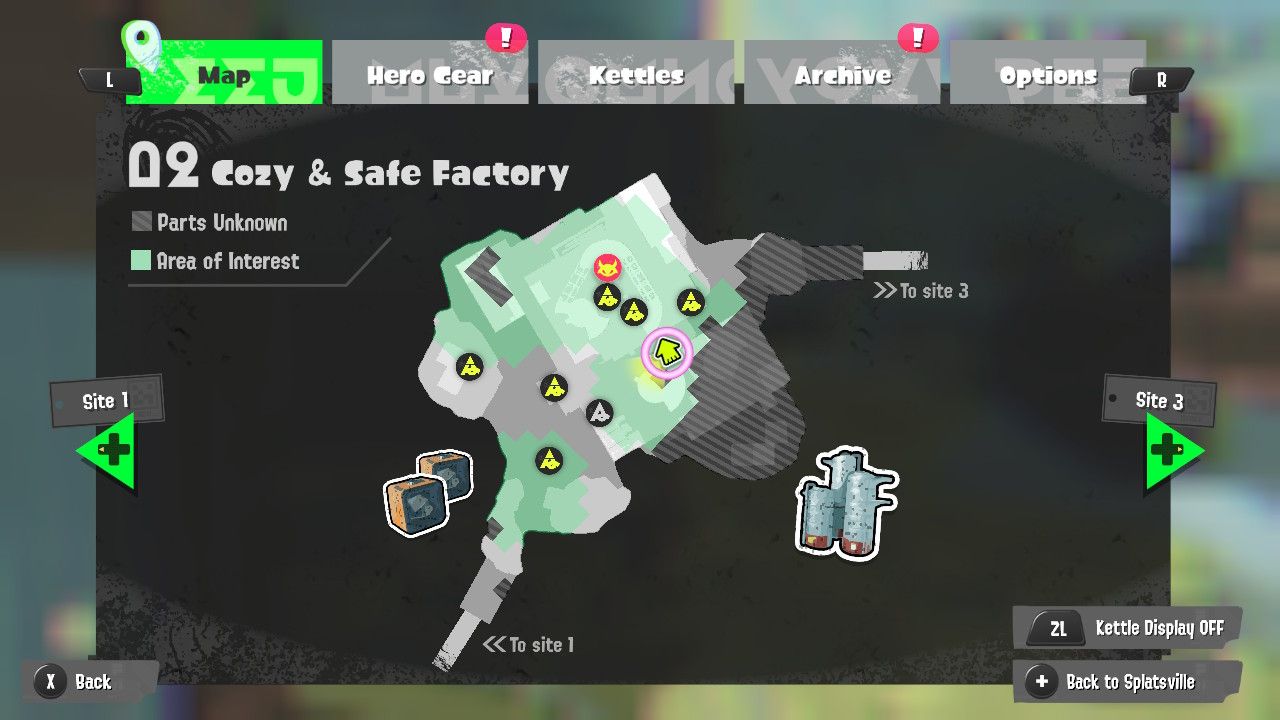 cozy and safe factory splatoon 3 map