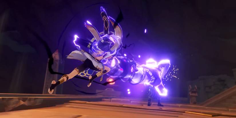 cyno attacking in genshin impact