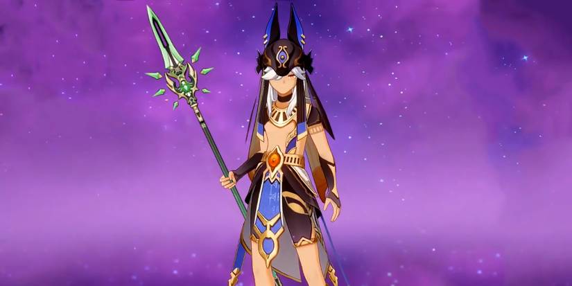 cyno holding primordial jade winged-spear in genshin impact
