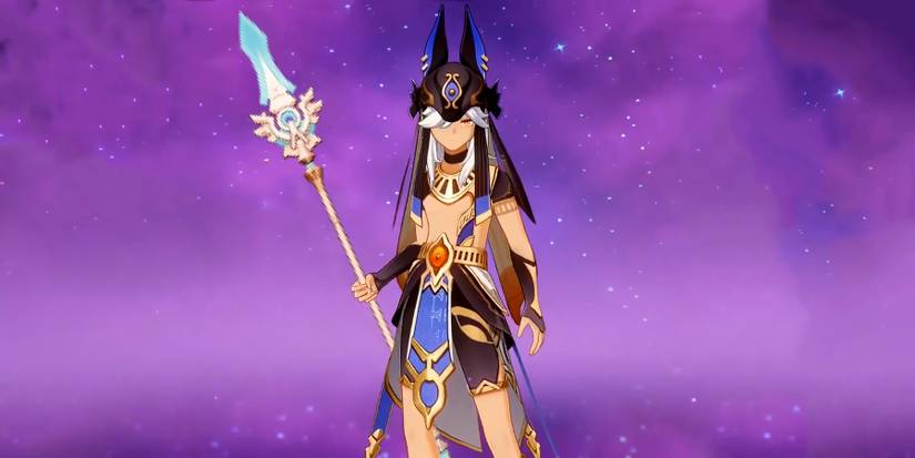 cyno holding skyward spine in genshin impact