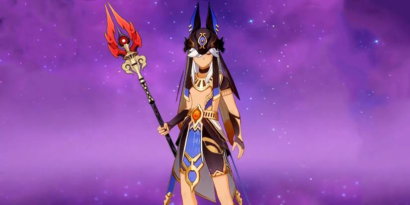 cyno holding staff of homa in genshin impact