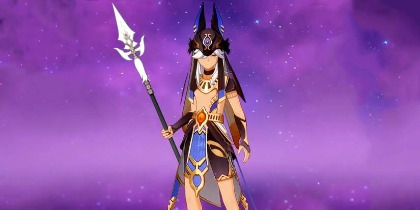 cyno holding white tassel in genshin impact