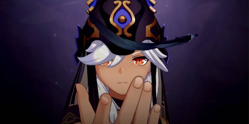 cyno opening his hand in genshin impact