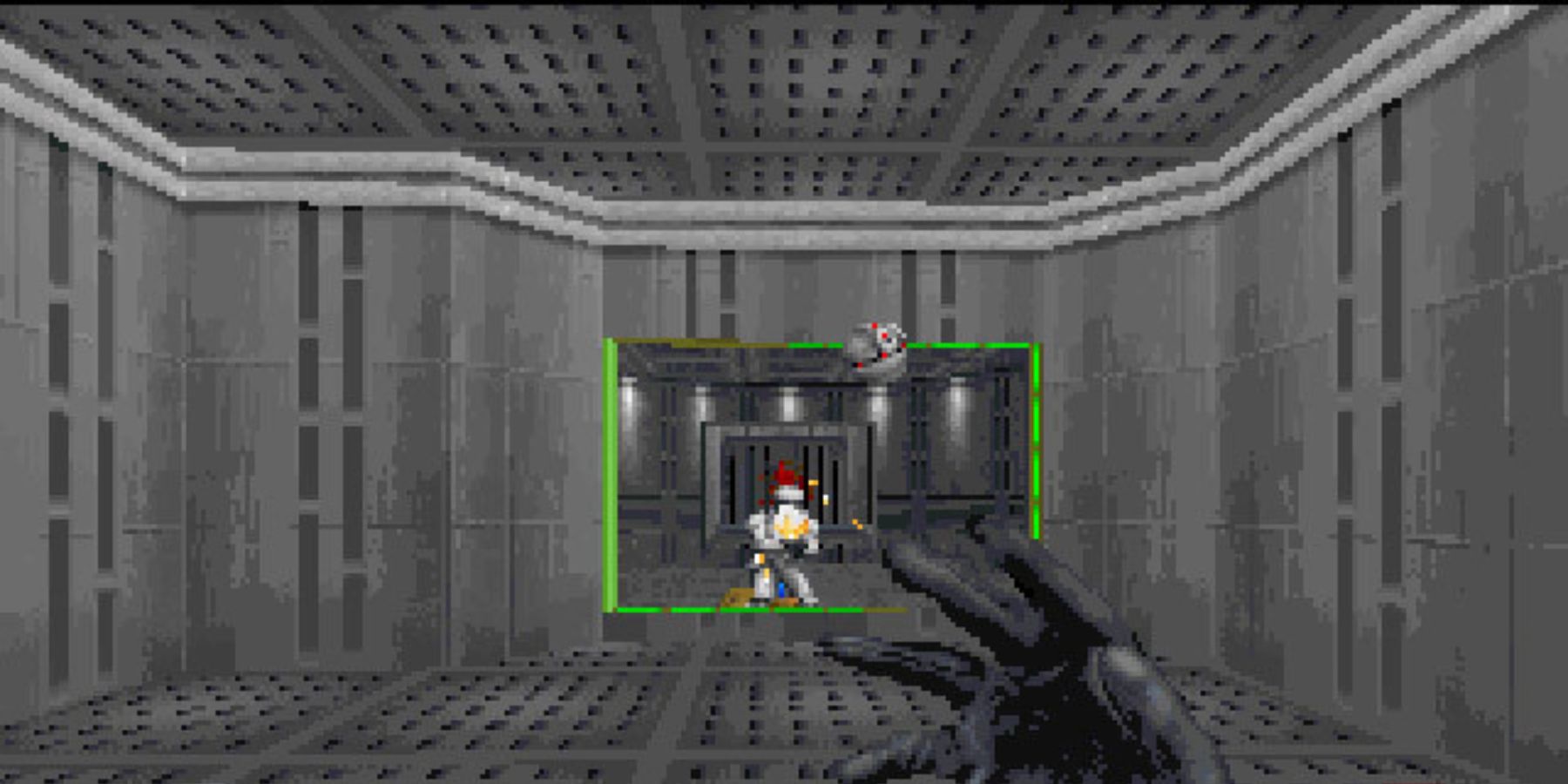 Kyle facing a Stormtrooper in Star Wars Dark Forces