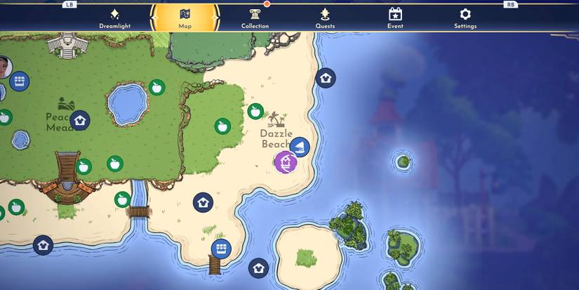 dazzle beach in disney dreamlight valley