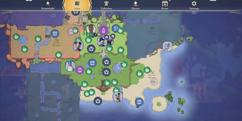 disney dreamlight southern map