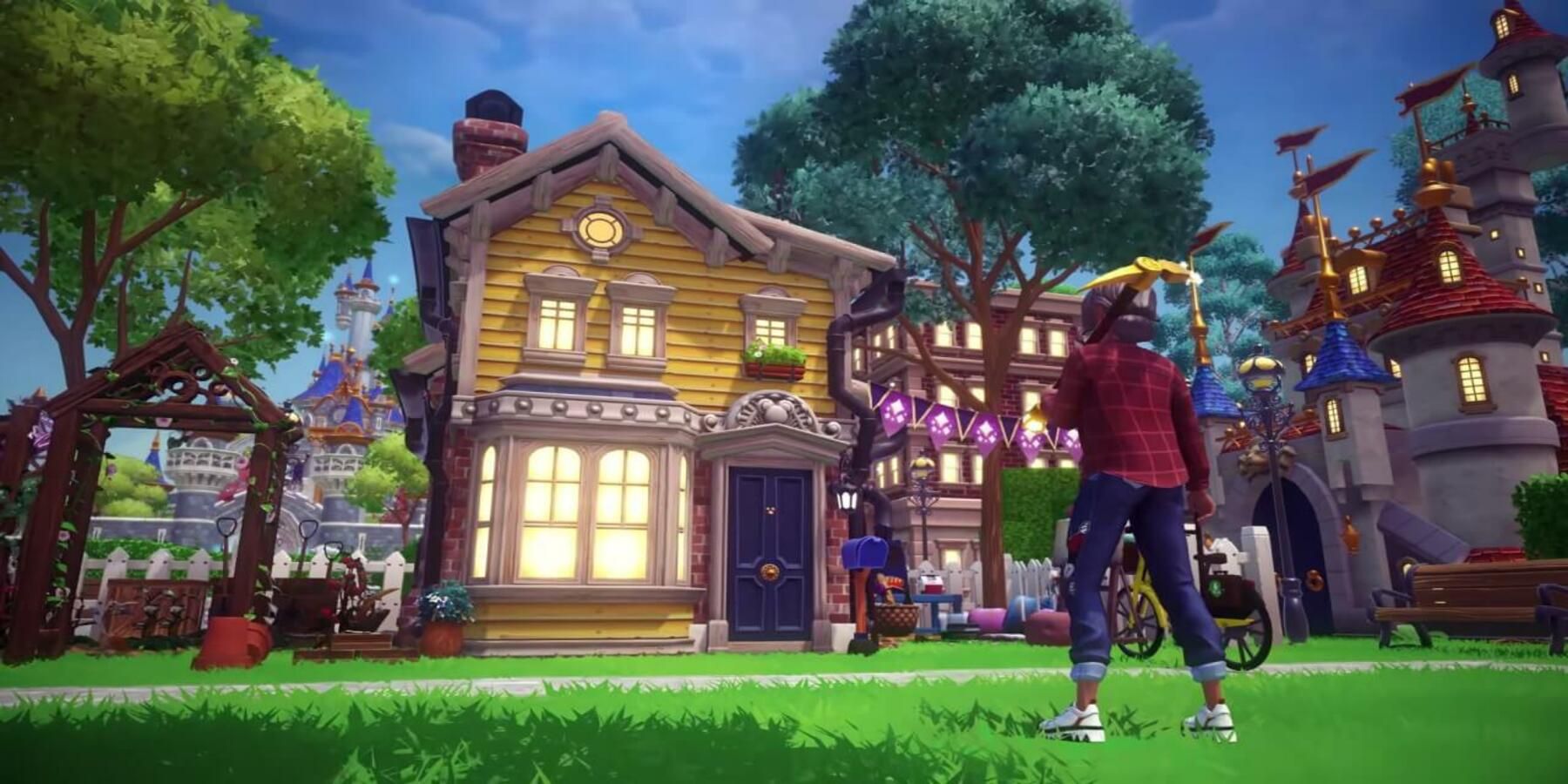 player standing in front of their house in ddlv