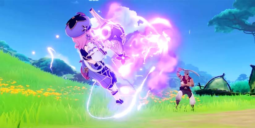 dori attacking with electro in genshin impact
