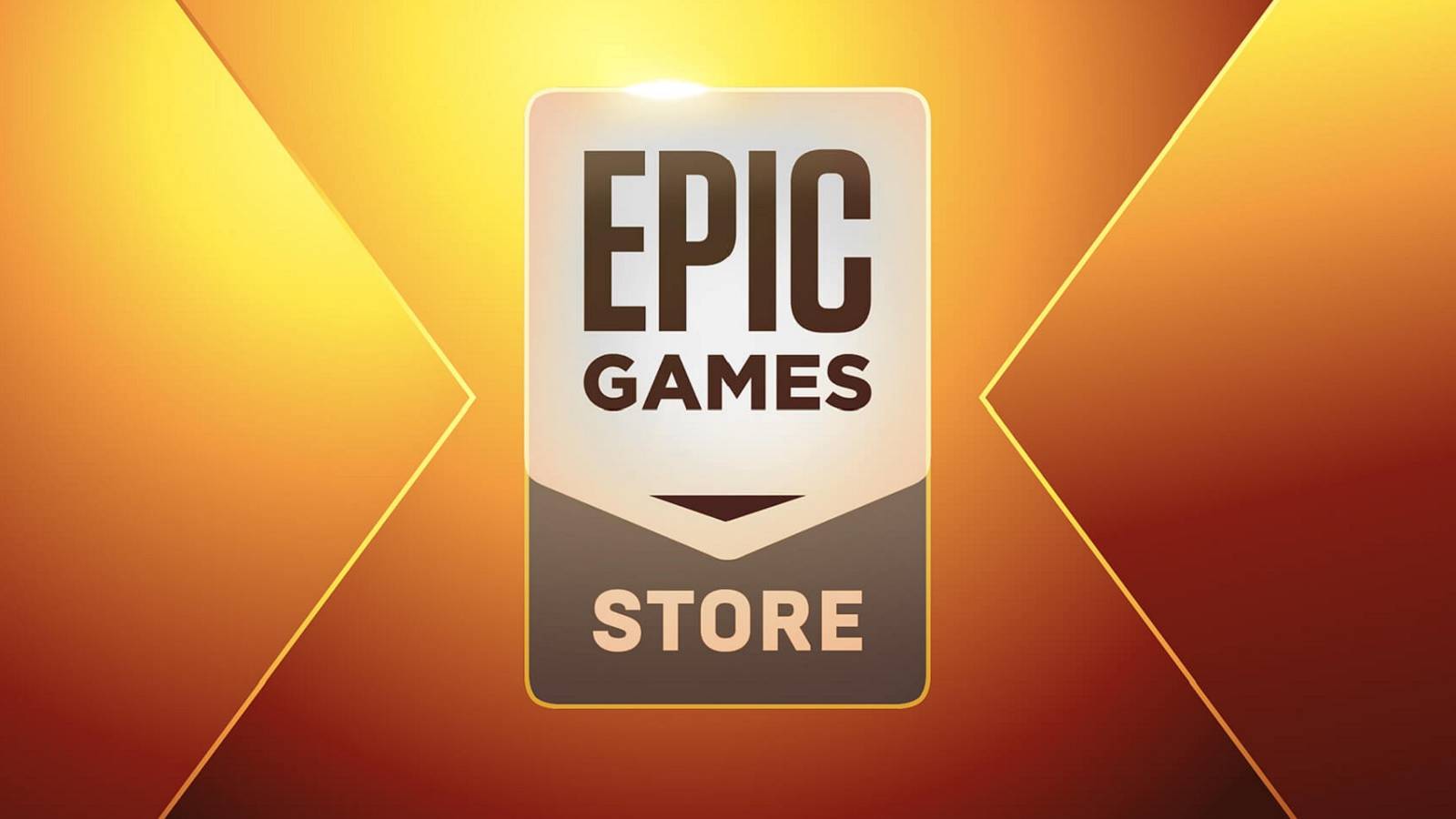 epic games store logo with gold background