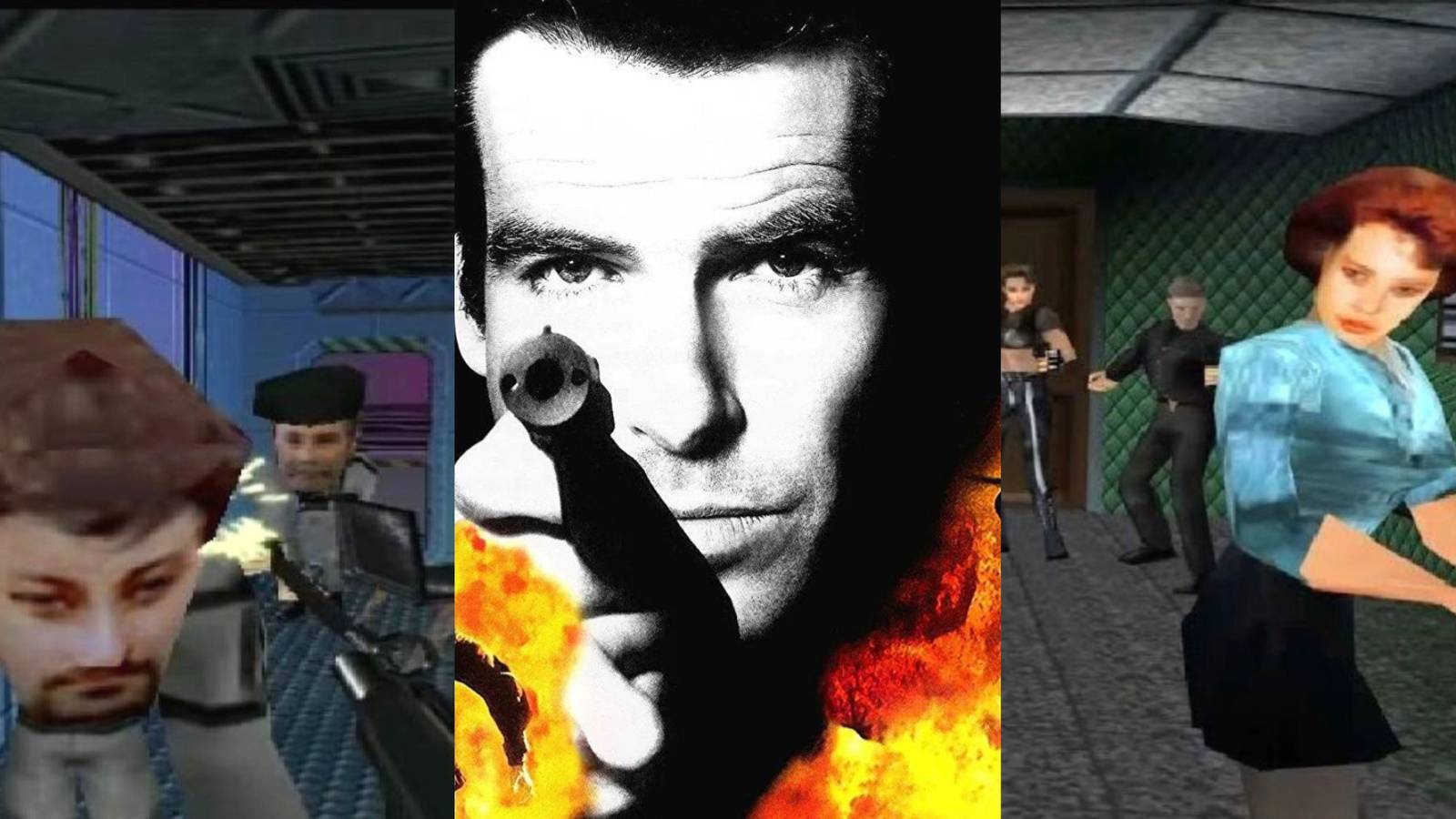 DK Mode, Pierce Brosnan As James Bond, And The Train Level In Goldeneye 007