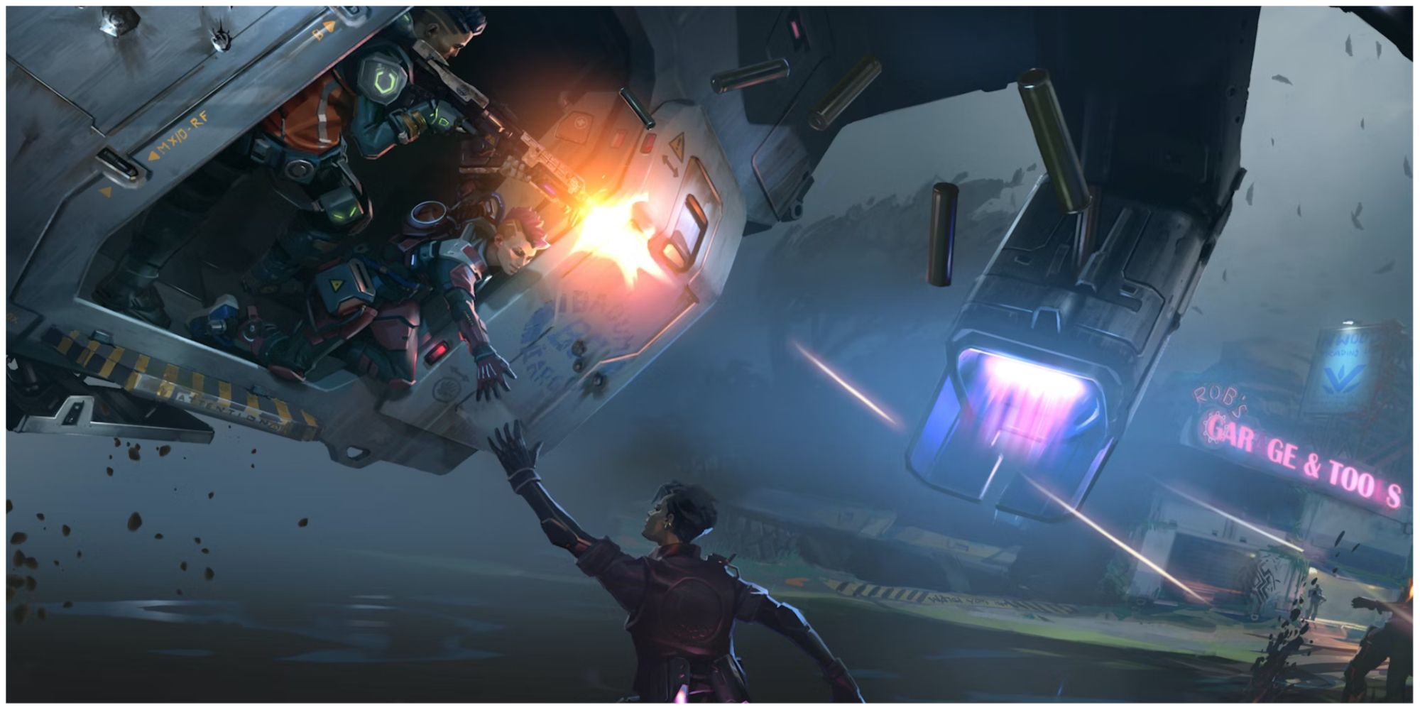 The Cycle Frontier key art of players helping another player into a ship