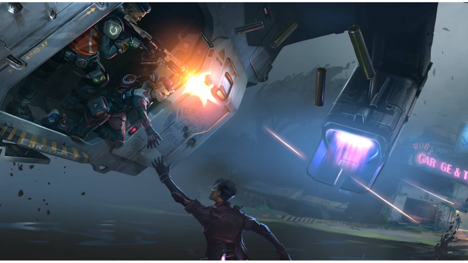 The Cycle Frontier key art of players helping another player into a ship