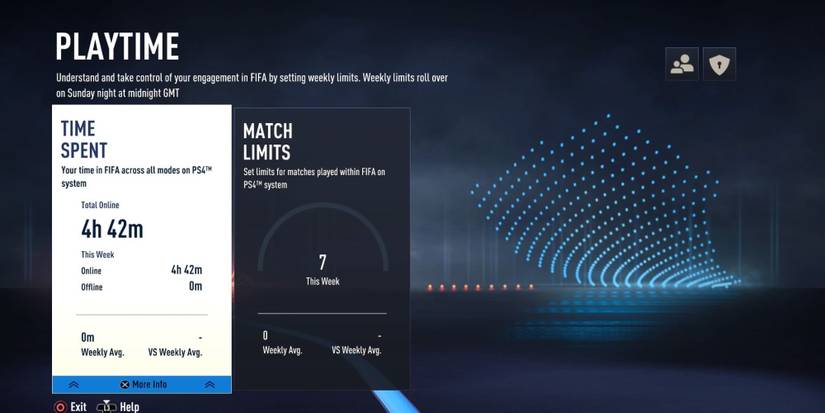 The Playtime page on FIFA 23