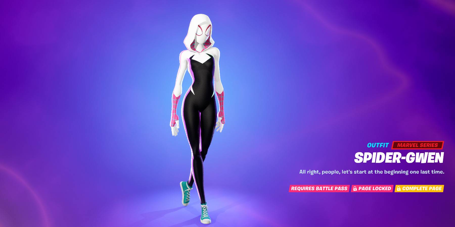 Fortnite spider gwen skin