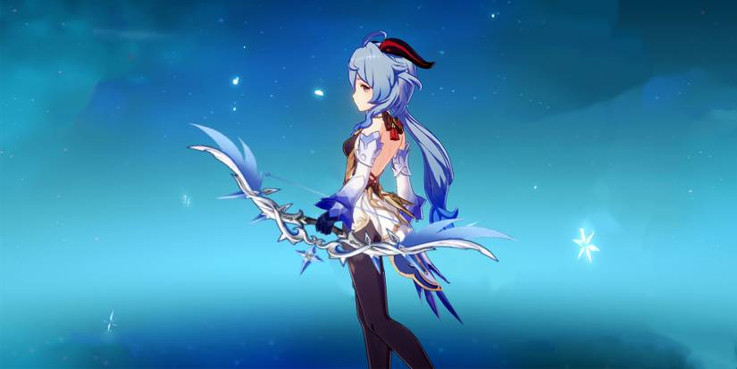 ganyu holding polar star in genshin impact