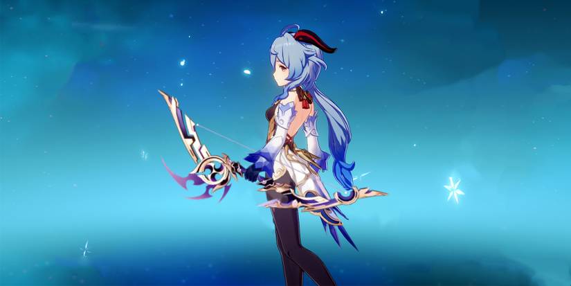 ganyu holding thundering pulse in genshin impact