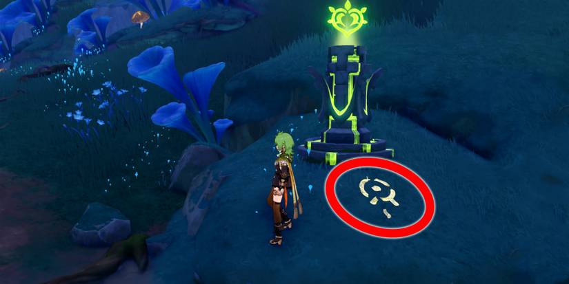 glowing symbol in genshin impact