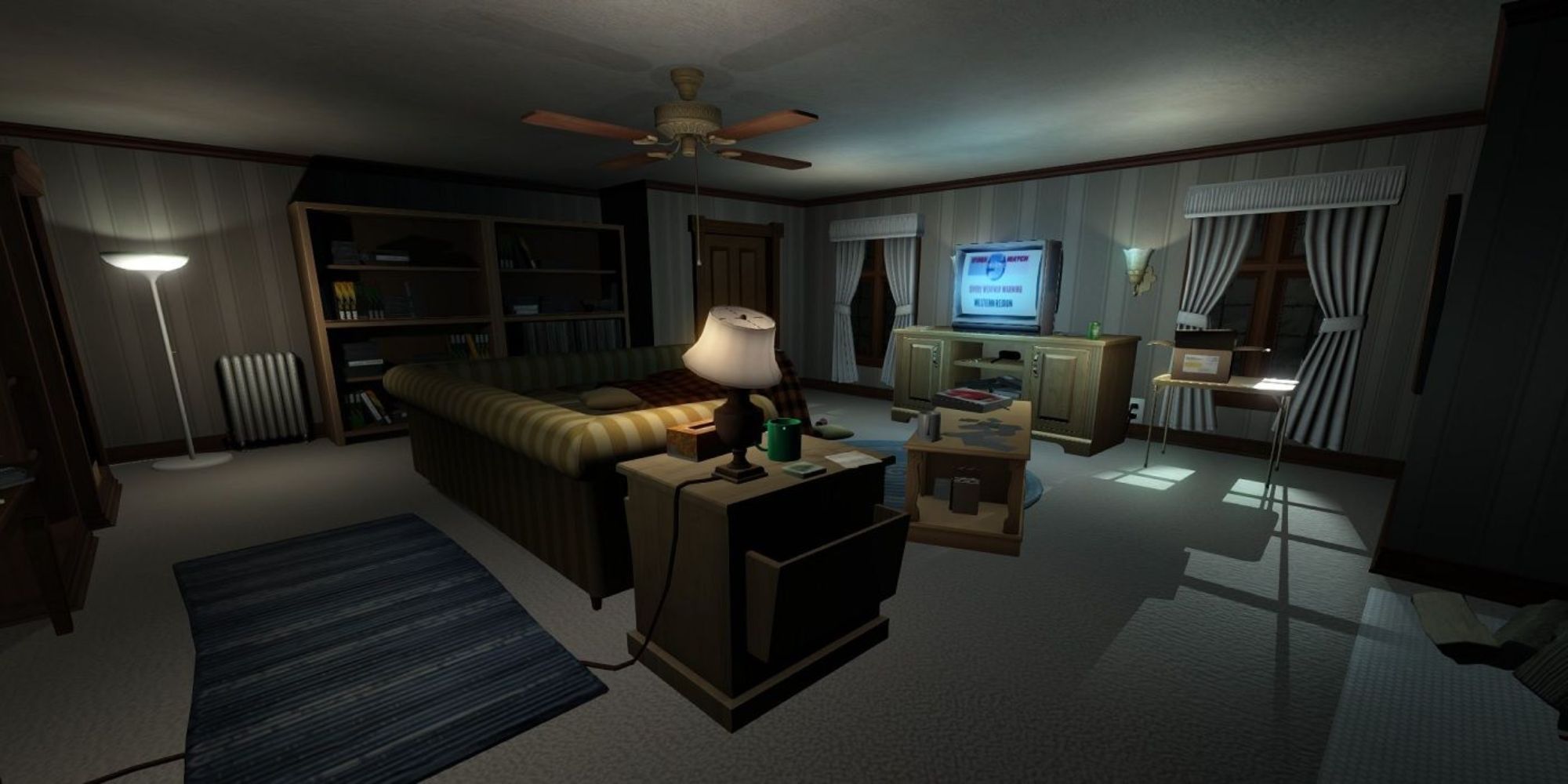 The living room in Gone Home