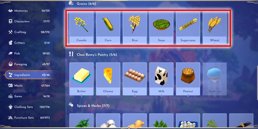 grains in disney dreamlight valley